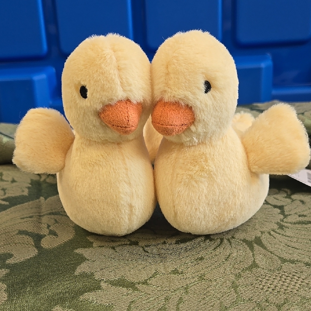 RETIRED Jellycat Fluffy Duck × 2